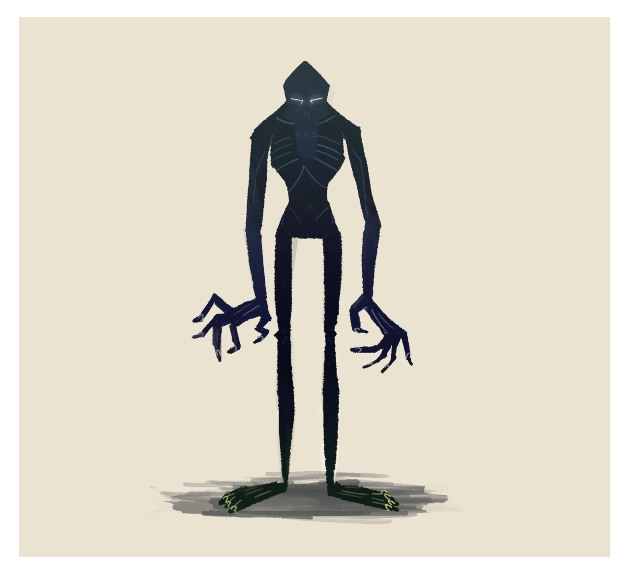 dailycryptodrawings:22: Wendigo Native American legends talk about it being humanoid,
