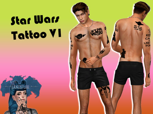 Star Wars Tattoo V1⚫️  1 swatches⚫️  works with all Skins Tag me @alixdekostube and show m