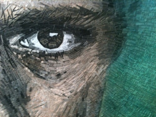 2headedsnake:  Shredded poetry portraits by Jamie Poole