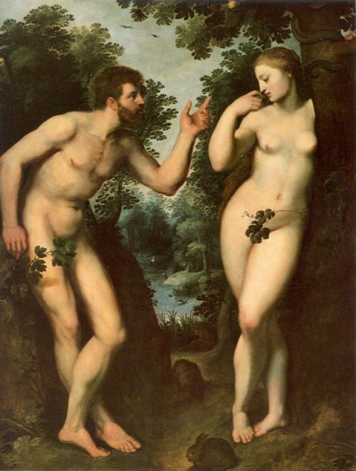 Adam and Eve, 1597, Peter Paul RubensMedium: oil,panelhttps://www.wikiart.org/en/peter-paul-rubens/a