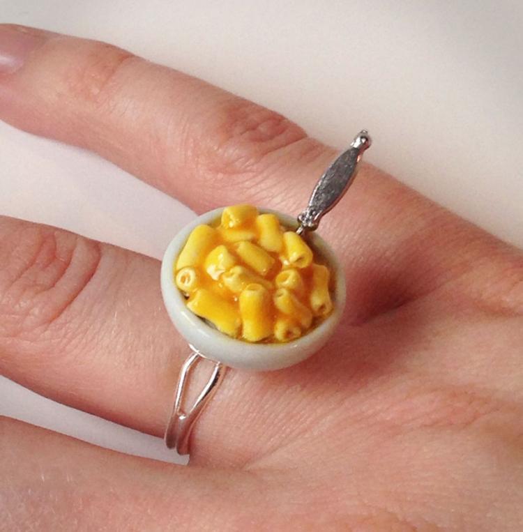 odditymall:  Miniature food jewelry —-&gt;http://odditymall.com/mini-macaroni-and-cheese-ring