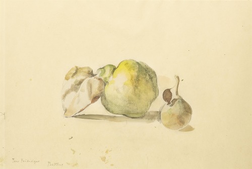 loverofbeauty:Balthus  (French, 1908-2001)   Coing et poire  (Quince and pear)  1956