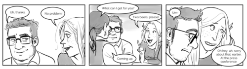 tazdelightful:[ID: A grayscale digital comic featuring Lup and Barry. Full image description is unde