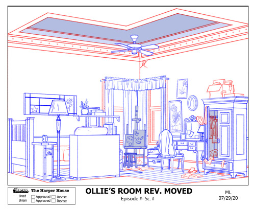 “The Harper House” Bgs of “Ollie’s Room” the first ones were my first design and the 2nd were the fi