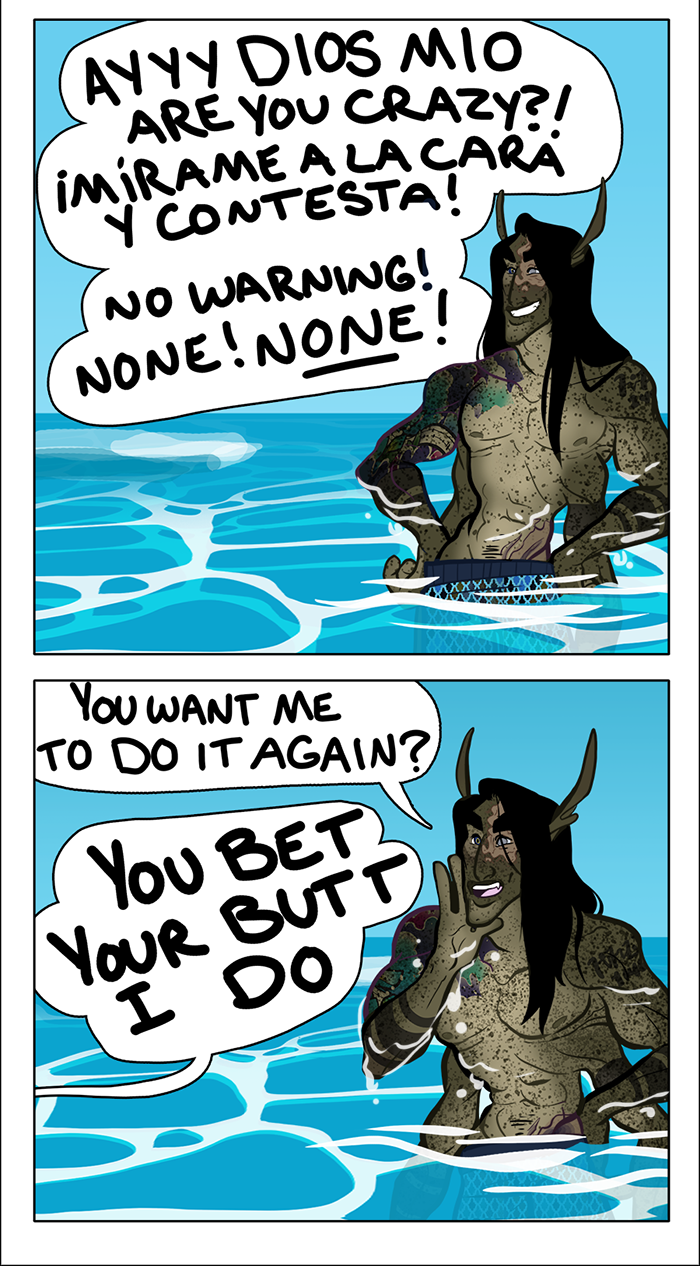 artkat: OBLIGATORY BEACH EPISODE idk I just Dae is 100% capable of bodily throwing