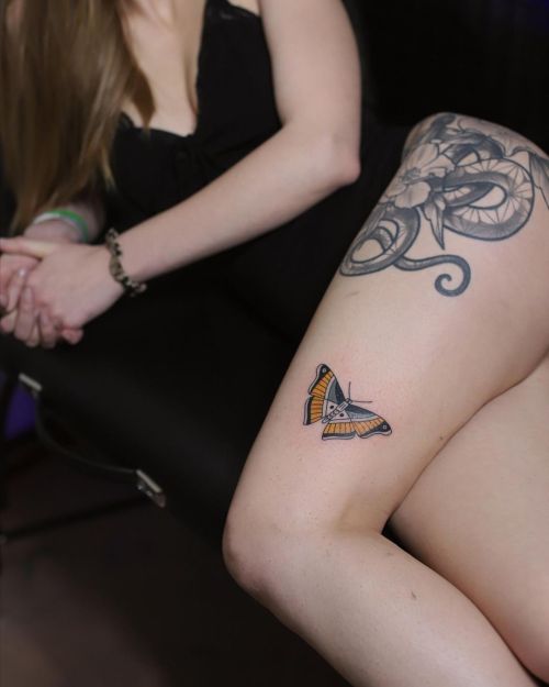 Mini butterflyDone while agoThx#patrykhilton #madeinbydgoszcz #tattoos #panterabydgoszcz #inke