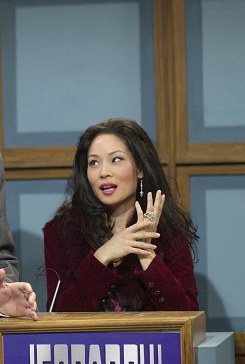 shesnake:Lucy Liu playing Catherine Zeta-Jones on Jeopardy in Saturday Night Live, December 2000.