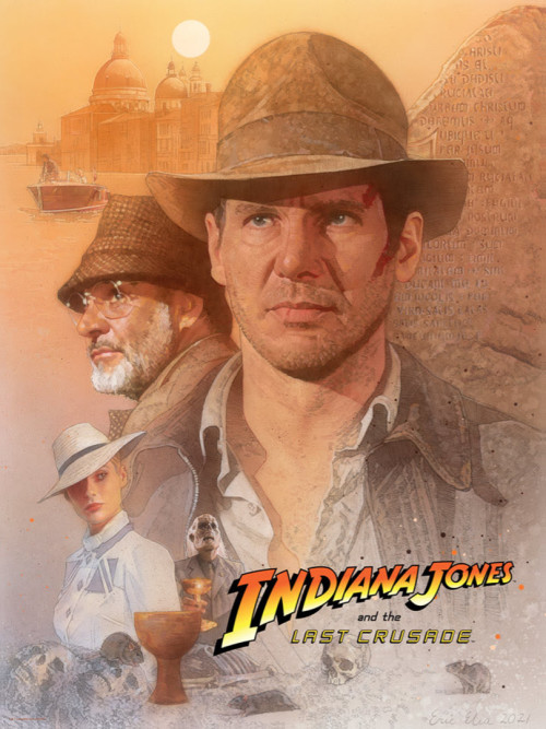 geekynerfherder:‘Indiana Jones’ by Eric Elia.Officially licensed 18&quot; x 24&q