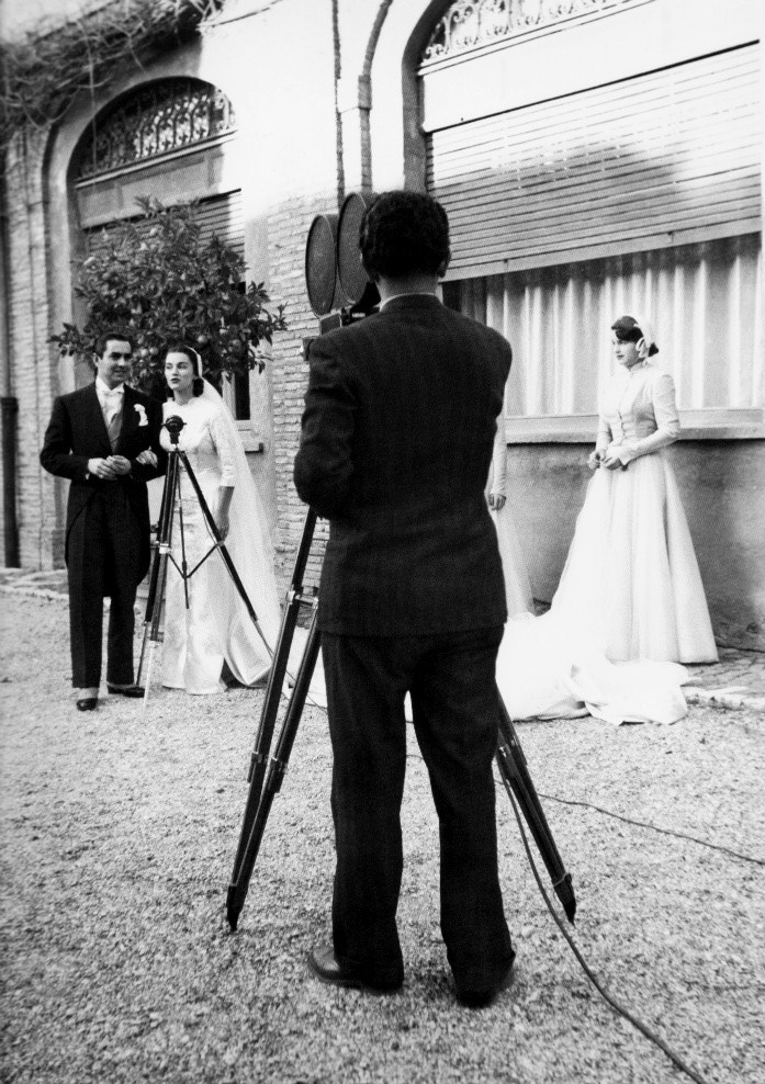 mattybing1025:  Tyrone Power marries Linda Christian at the Santa Francesca Romana