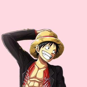 onepiecequotes:  luffy in soft pink icons requested by @piratesofheart