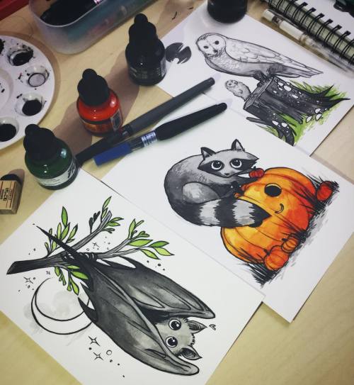 Porn Pics jacquelindeleon:  Inktober day 25🌙🎃🕸