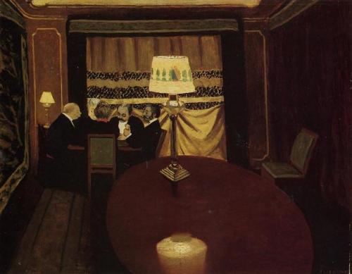 artist-vallotton: The Poker Game, 1902, Felix VallottonMedium: oil,canvas