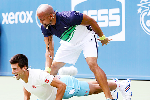 salmousha:  Shaun T and Novak Djokovic attend 2014 Arthur Ashe Kids’ Day