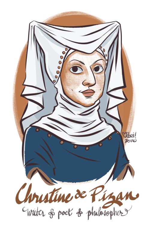 roricomics:#100Days100Women Day 60: Christine de PizanChristine de Pizan lived during the 14th-15th 