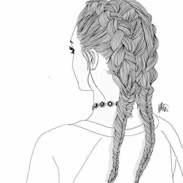 outlines. on Tumblr: Image tagged with drawing, outline, girl