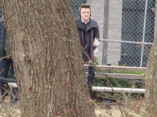 k1tten-boy: Chris Colfer and Darren Criss on set. Cuties