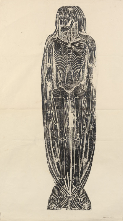amare-habeo:Shrouded Skeleton, 1860Brass rubbing from funerary monument in Hildersham, Cambridgeshir
