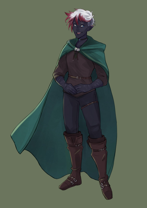 A commission for @lycriza of their lovely half-drow Lemaya✨