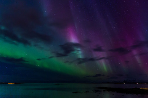expressions-of-nature:Northern Lights, Iceland by greenzowie