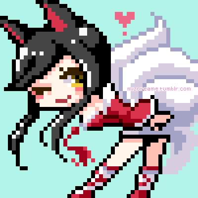 mizoreame00:  Ahri dot! any pixel arts 