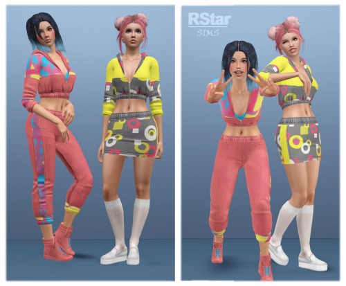 TS3 - Rainbow Set - downloadOriginal meshes by me;Age: YAF &amp; AF;Tops &amp; Bottoms sections;Cate