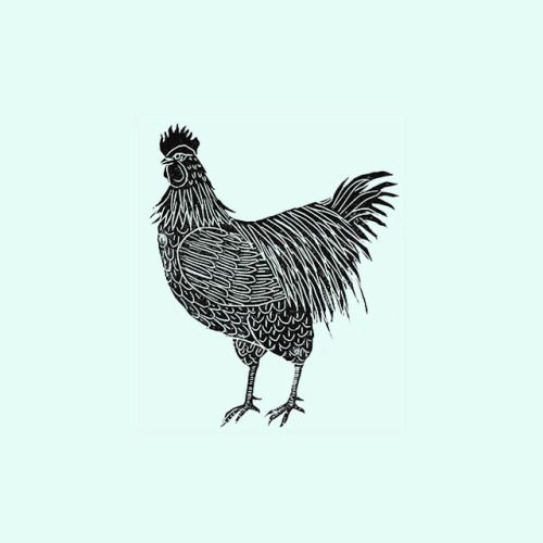 RoosterLinocut, 2018by Kelly Louise Judd