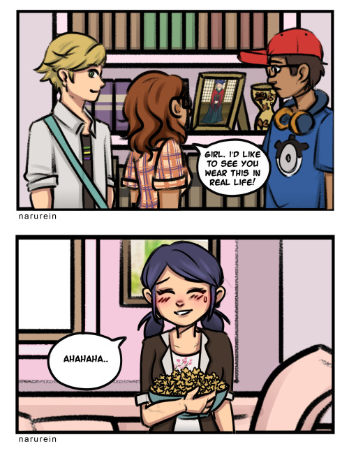 Adrienette fancomic for ya’ll based on this fanart I made 2 years ago (the photo of marinette in han