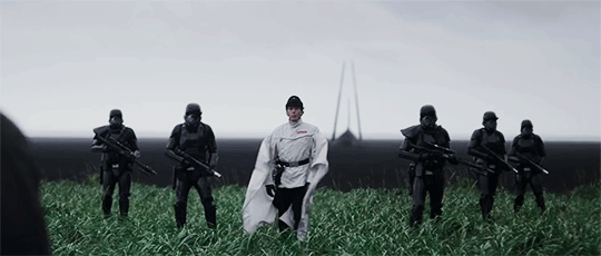im-solo:  //A New Hope :: Rogue One// opening shotsBlack Cape and white Stormtroopers
