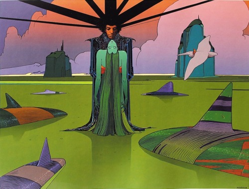 ungoliantschilde:As Promised: the Jimi Hendrix art of Jean Giraud, aka Moebius.