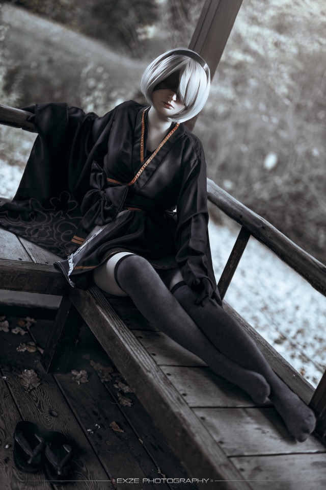 My 2B cosplay based on miho_tyan_ art