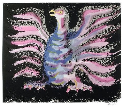 The Condor  (Young Condor)     -     Victor Delfin. 1980Peruvian,b.1927-Serigraph ,  23 X 27  in. (5