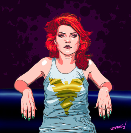 brianmichaelbendis: James Zark - Never Mind The Mutants Debbie Harry as Jean Grey Henry Rollins as C