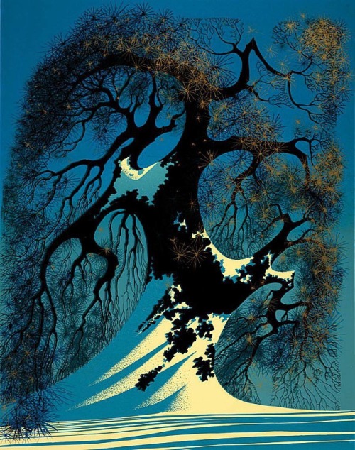 bevismusson: pipilongstockingss: Eyvind Earle Good lord, even by Earle’s usual standard that&r