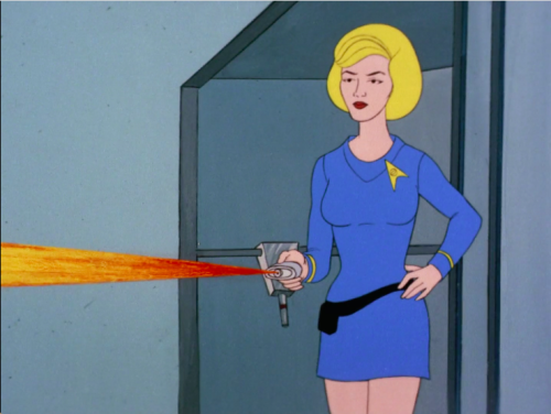 drspocktashadatalaforge:That time Christine got really pissed off and badass in TAS. 