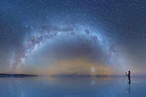 the-wolf-and-moon - Milky Way Over Bolivian Salt Flats