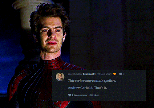 SPIDER-MAN: NO WAY HOME (2021) + Letterboxd Reviews (Andrew Garfield Edition)