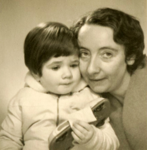 A young Lizzy Mercier Descloux with her aunt Momo, circa late 50s 