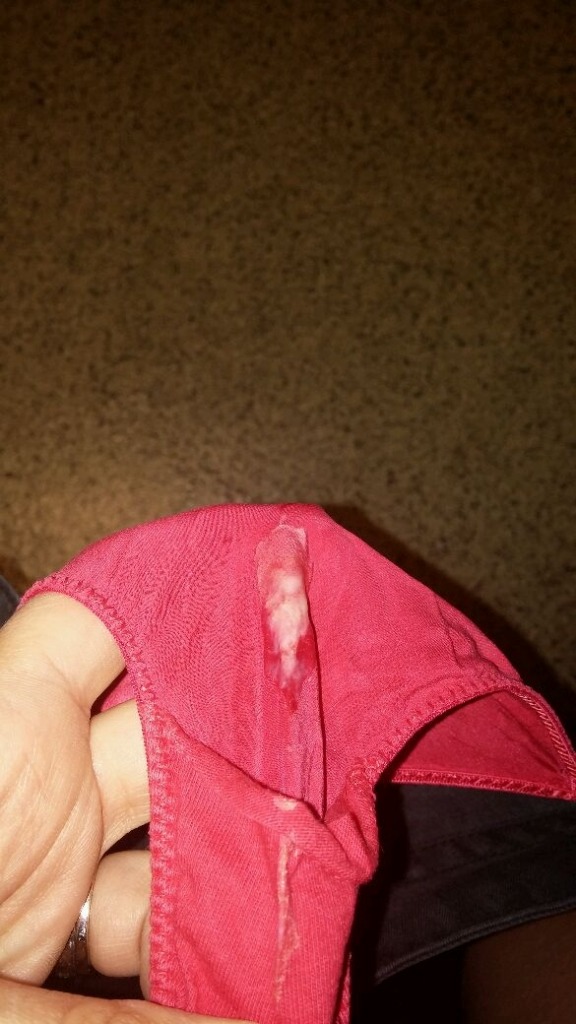 ourdirtysecret1:  Creamy panties at work. Guess I’ll just have to play with my