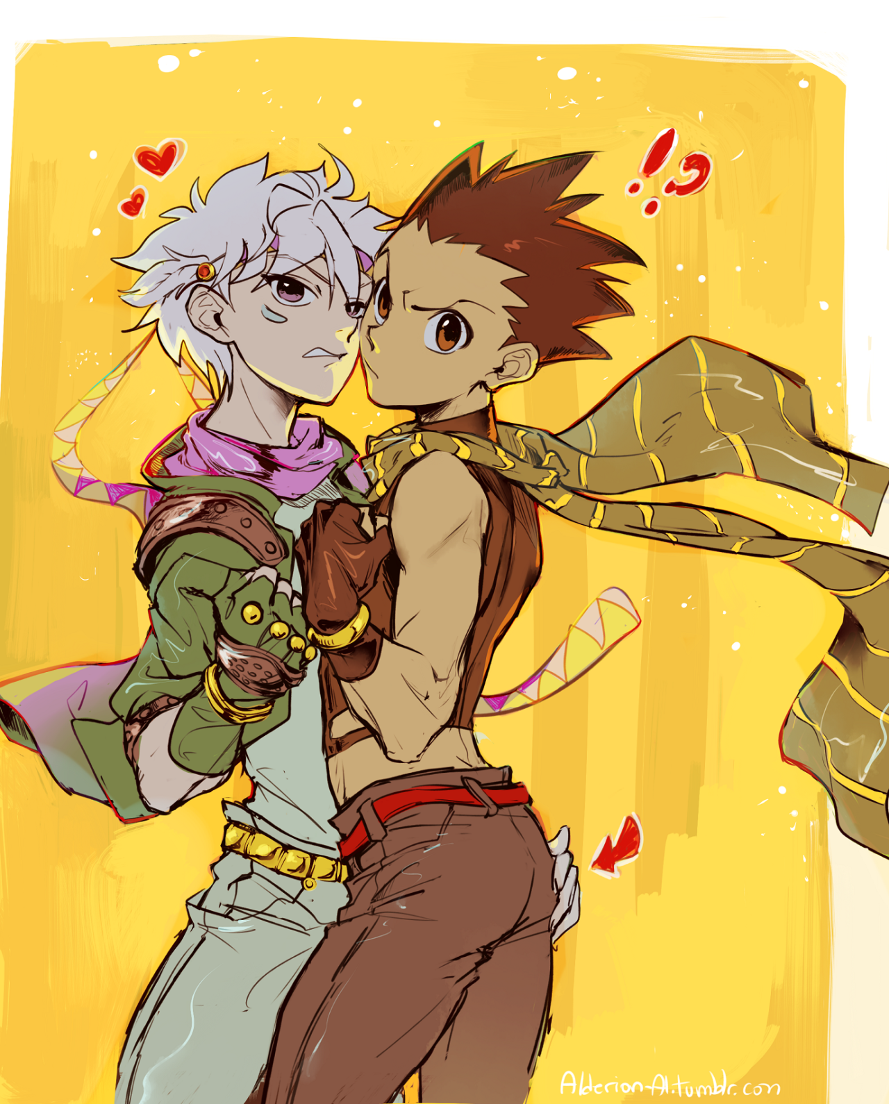 alderion-al:  Literalmente… una ensalada de JJBA x HxH 