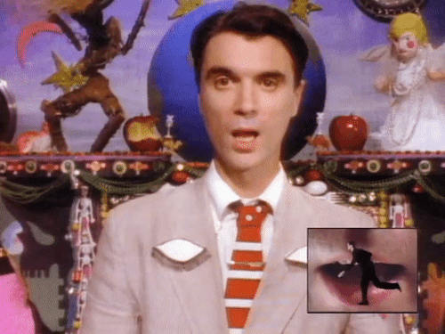 lowkeytalkingheadssideblog:Talking Heads - Road to Nowhere Video directed by David Byrne and Stephen