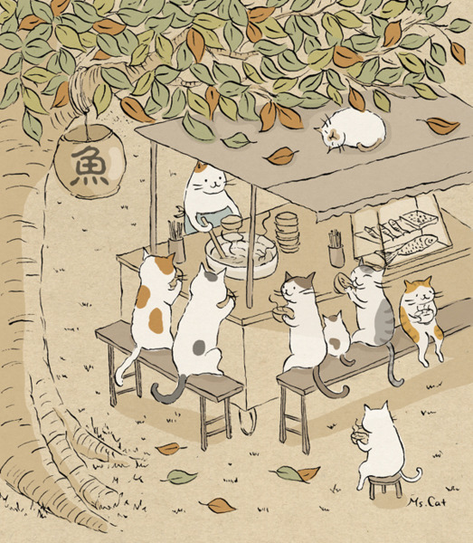 catsbeaversandducks:  Cute illustrations by Ms. Cat