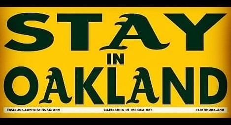 Stay in Oakland  https://www.instagram.com/p/CO5tLNOrm5C/?igshid=53b7mgtlajcz