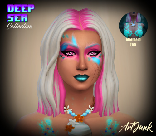 Deep Sea Mermaid Top Sims4 CC