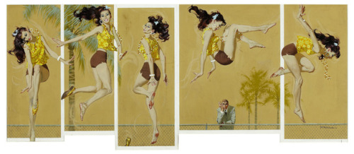 Way in the Middle of the Air.Robert McGinnis illustration for Saturday Evening Post, 1960.