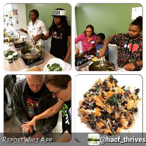 Monday’s cooking class w/Chef Sysseden & The Common Market CoOp! #sweetpotato stuffed #win