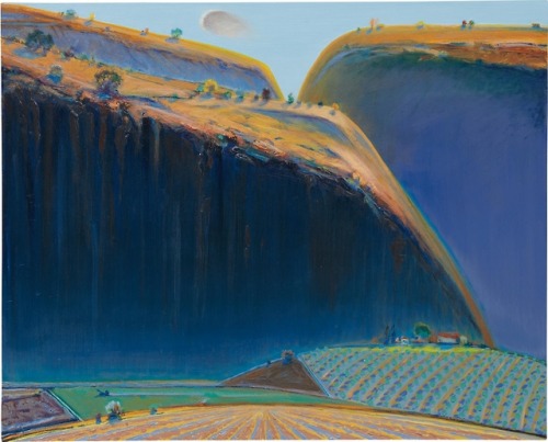 thunderstruck9:Wayne Thiebaud (American, b. 1920), Valley Ranch, 2001. Oil on canvas, 24 x 30 in.