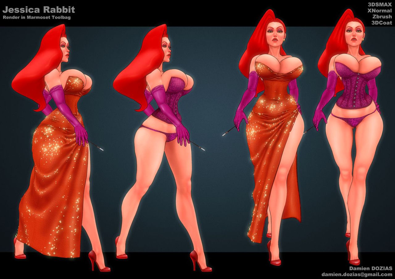 sternaz:  Fan Work based on Jessica Rabbit from Who Framed Roger Rabbit.and my design :