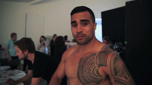 roscoe66:  Liam Messam hams it up for the cameras