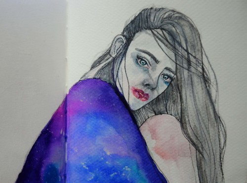 ananasbooks:  paellego:  A watercolour painting I did when I was really sad.  GORGEOUS 