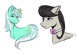 fairdahlia-art: Couple ponies from my stream